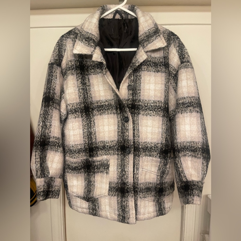 Black and White Plaid Shacket